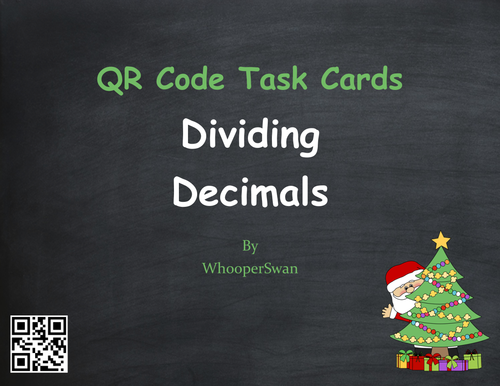 Christmas Math: Dividing Decimals QR Code Task Cards