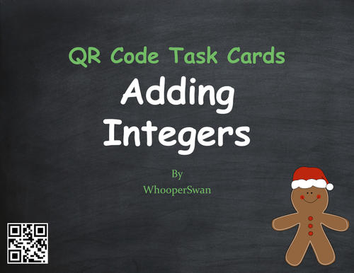 Christmas Math: Adding Integers QR Code Task Cards