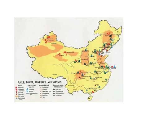 Physical and Human Geography of China Maps