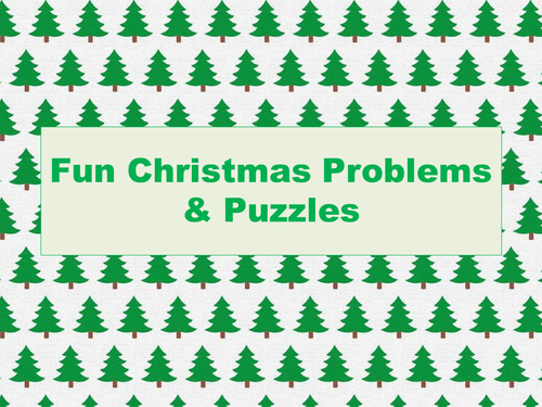 Fun Christmas Puzzle and Problems