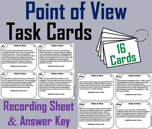 Author's Point of View Task Cards