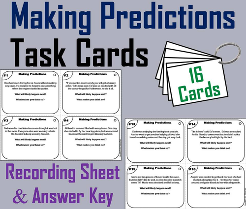 Making Predictions Task Cards