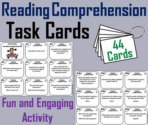reading-comprehension-task-cards-teaching-resources