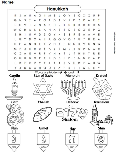 Hanukkah Word Search