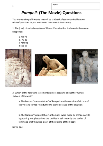 Pompeii (movie) questions Ancient Romans