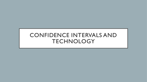 AQA - 3.3.3 - Market Research Interpreting Data - Confidence intervals