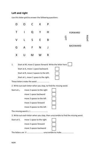 Left and right directions