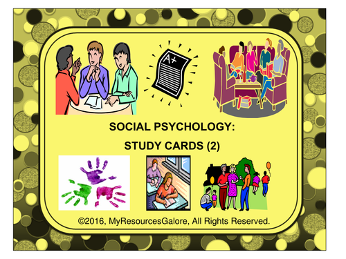 Social Psychology Study cards (2)