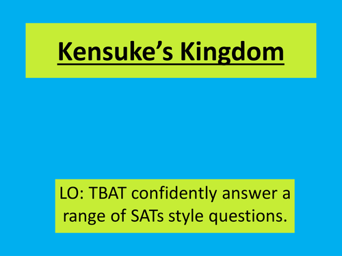 Year 6 reading preparation - Kensuke's