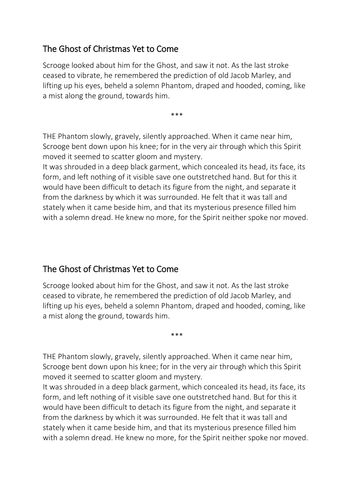 A Christmas Carol PEE/analytical paragraph lesson