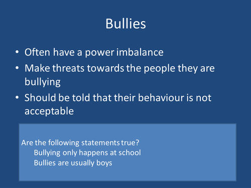 Anti bullying / Cyber bullying Lesson (Citizenship)
