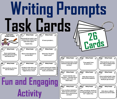 Journal Writing Prompts Task Cards
