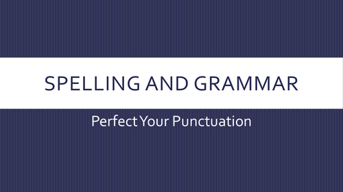 Punctuation, spelling and grammatical quizlet.