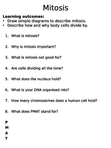 NEW AQA Trilogy GCSE (2016) Biology - Mitosis