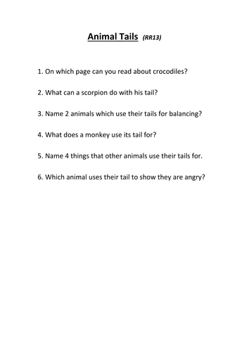 Reading Questions for popular guided reading books