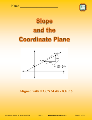 Slope and the Coordinate Plane - 8.EE.6