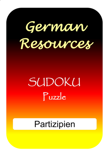 German Puzzles - Das Perfekt mit haben - Partizipien - Sudoku