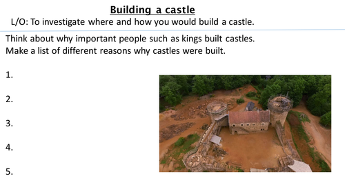 *Full Lesson* Lesson 2: Best place to build a castle. | Teaching Resources