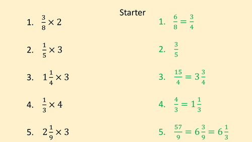 multiplying and dividing fractions teaching resources