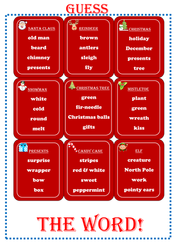 Guess The Christmas Word Teaching Resources