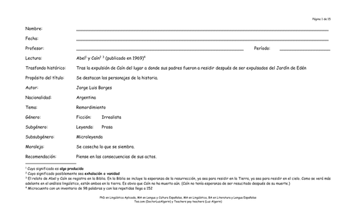 Análisis completo de la microleyenda de Abel y Caín de Jorge Luis Borges
