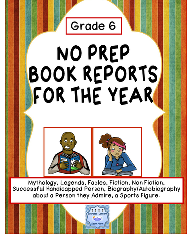 Outside Reading (Book Reports) No Prep for Grade 6