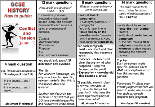layout paper exam to' AQA by exam GCSE Q 1 guide Tension and Conflict 9 'how