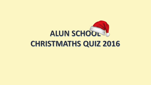 Christmas quiz with a bit of maths