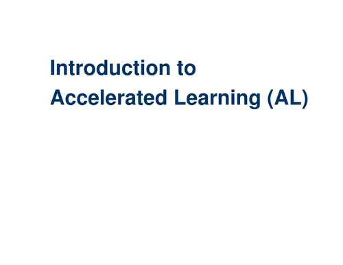 Accelerated Learning Introduction