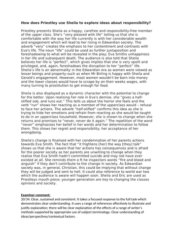 How is the inspector presented in inspector calls essay picture