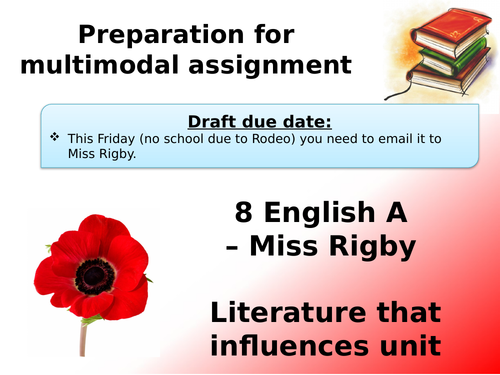 Protest Poetry - Assessment handout