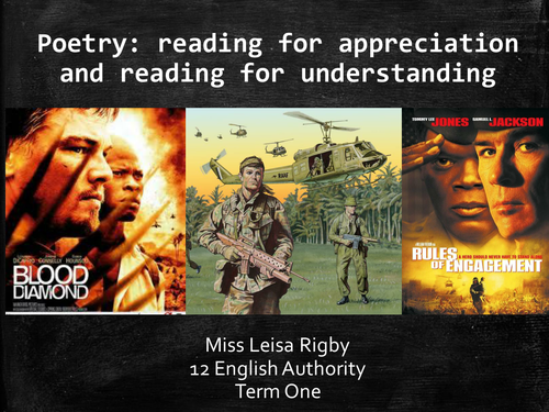 War Poetry - What is war and an intro to analysing war poems