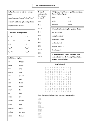 numbers-1-16-cover-work-teaching-resources
