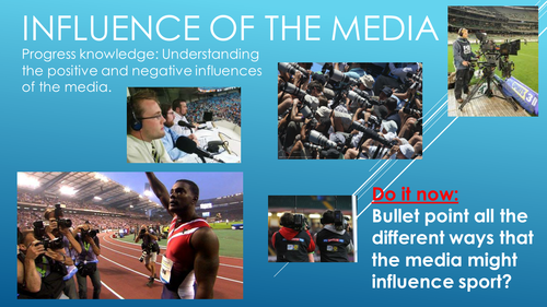 AQA GCSE PE 12.2 - Influence of the media