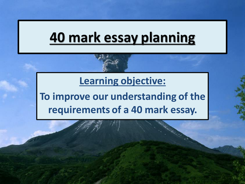 AQA A level geography 40 Mark essay writing
