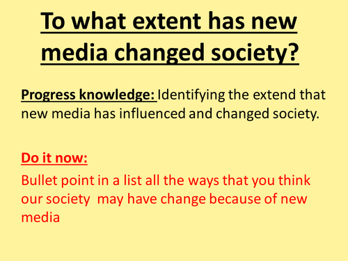 AQA GCSE Sociology - The influence of mass media on society