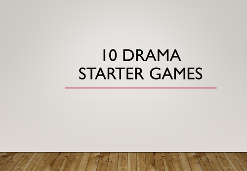 10 Active Drama or English Games Starters