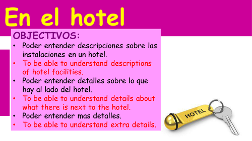 BOOKING HOLIDAYS/HOTEL DESCRIPTIONS