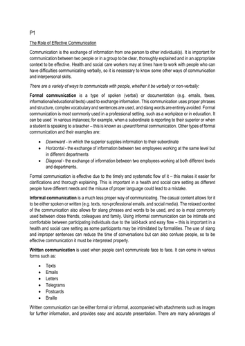 btec health and social care level 2 unit 1 exam papers