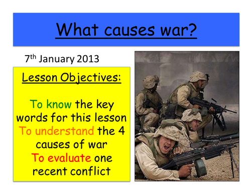 EDEXCEL Unit 8.3 Causes of war