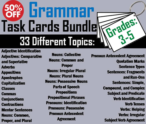 Grammar Task Cards