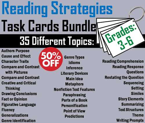 Reading Comprehension Task Cards