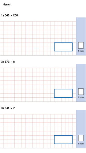 year 6 mini arithmetic tests teaching resources