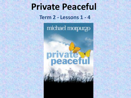 Private peaceful - lesson 1-4 opening chapters speaking and listening task KS3