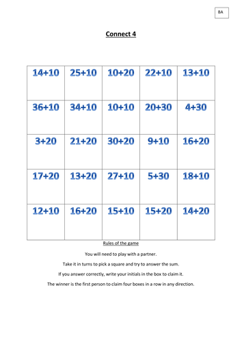 Maths games and challenges