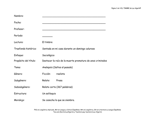 Relato corto-El timbre