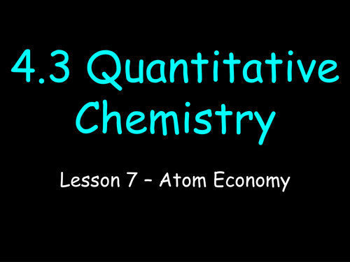 Atom Economy Lesson