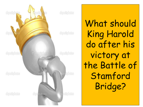 What should King Harold do after Stamford Bridge?