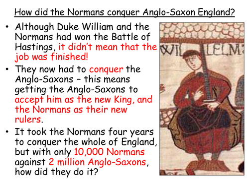 How did the Normans conquer Anglo-Saxon England?