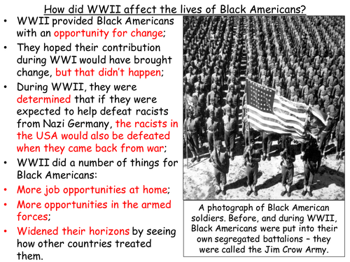 Why was WWII a turningpoint for Black Americans?